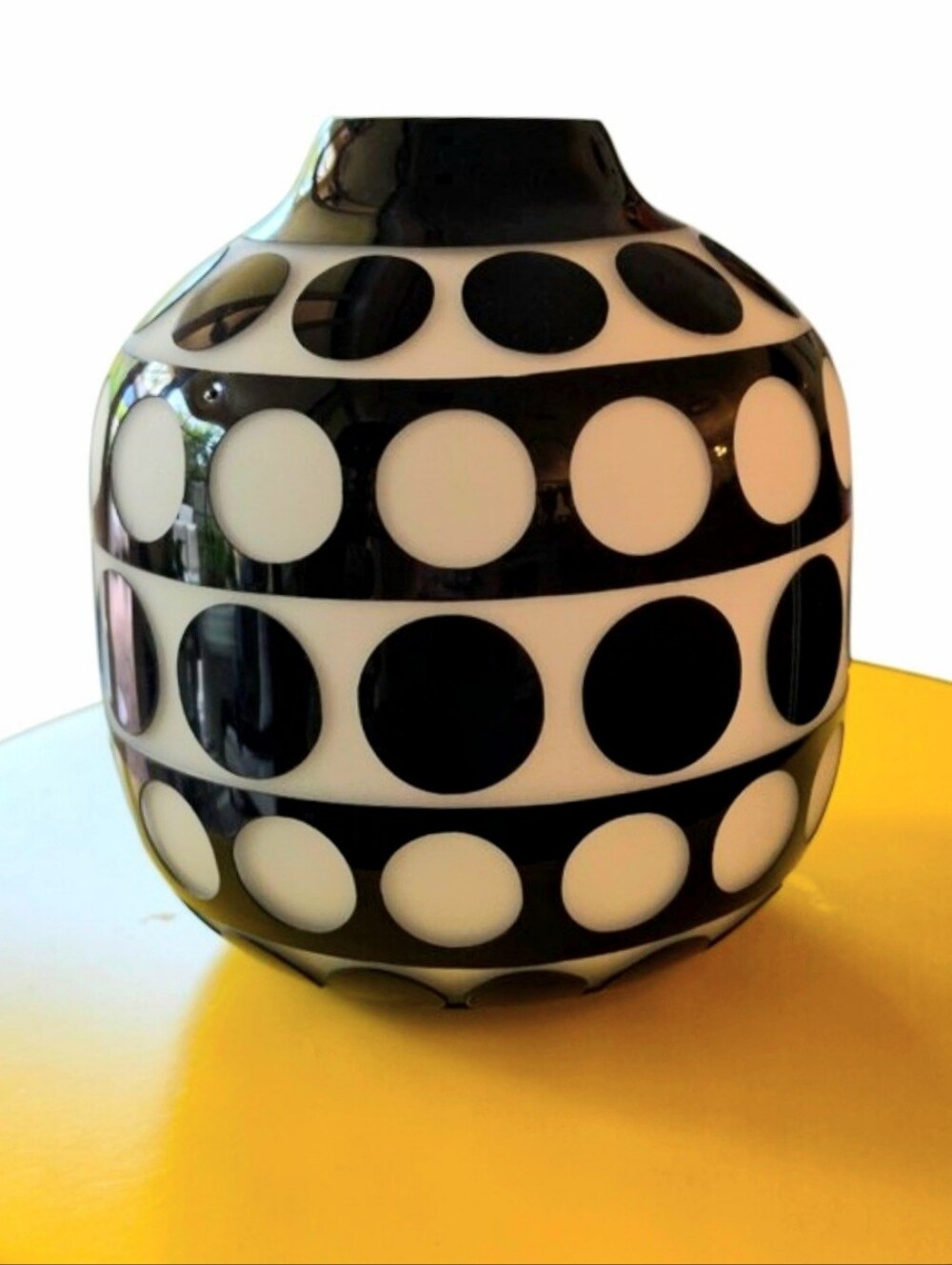CYAN DESIGN Petroglyph Vase In Black And White, Small